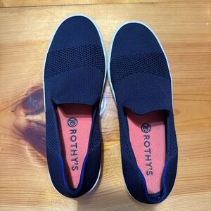 Rothy's Women's Navy Knit Slip-On Sneakers